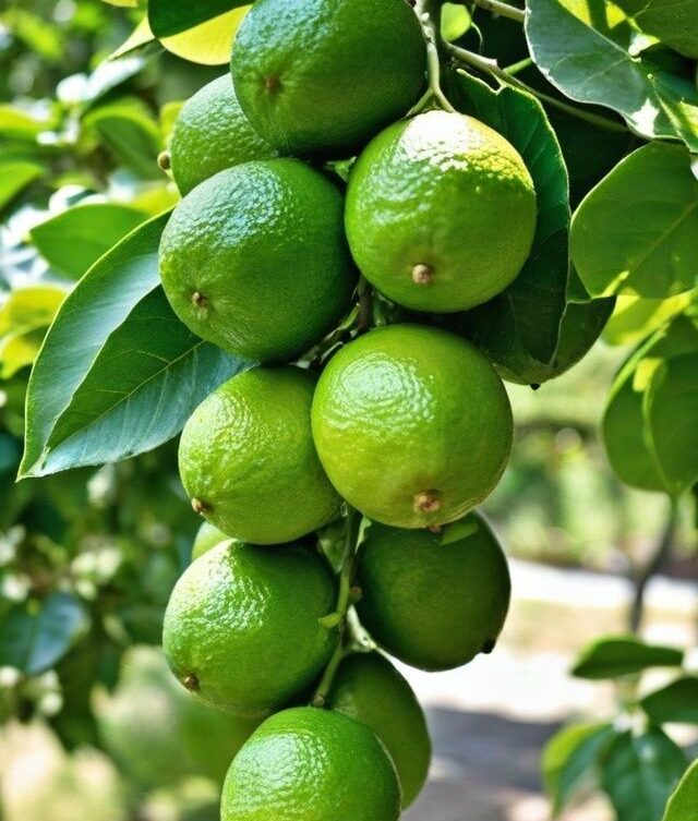 Nos citrons verts se distinguent par leur **couleur verte éclatante, leur texture juteuse